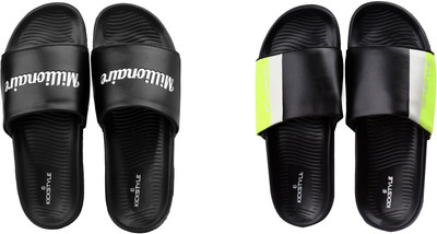 KICKSTYLE Men Slides(Black , 11)