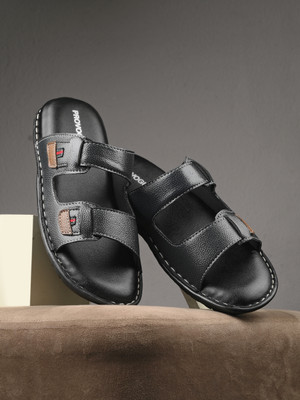 PROVOGUE Men PR20044 Lightweight Comfort Extra Soft Summer Trendy Premium Stylish Sandal Slippers(Black , 6)
