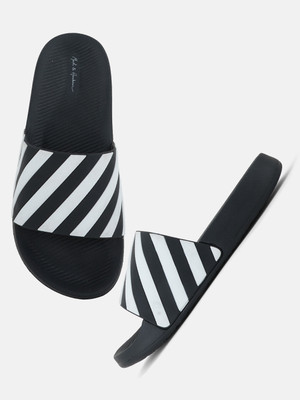 Mast & Harbour Women Slides(Black , 8)