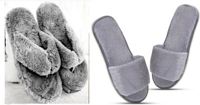 rexizone Women Slides(Grey, Grey , 3)