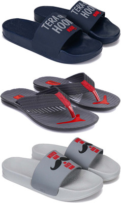DRACKFOOT Men Slides(Grey , 6)