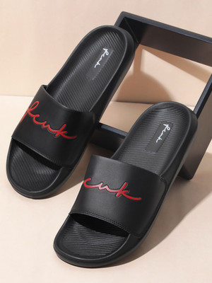 FCUK Men Flip Flops(Black , 9)