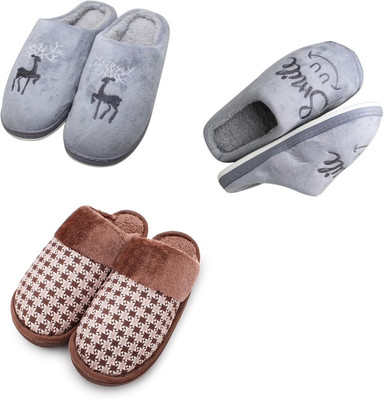 Mahi Enterprises Men Flip Flops(Grey, Grey, Brown , 10)
