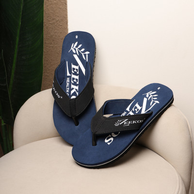 Zeekos Men Mens Comfortable Stylish Trending doctor Slippers(Navy , 7)