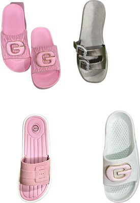 strivox Women Flip Flops(Multicolor , 5)