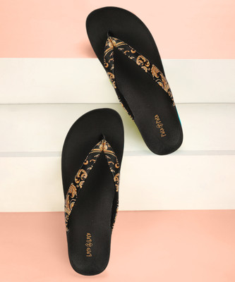Bata Women Flip Flops(Black , 4)