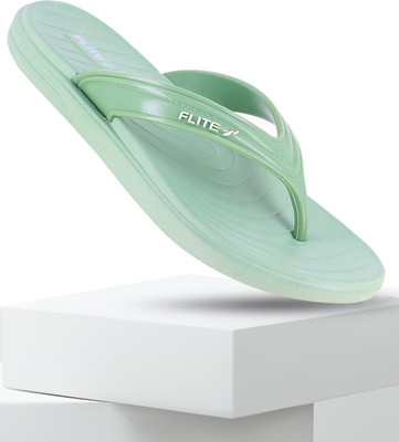 FLITE Women Slippers(Green, Green , 8)