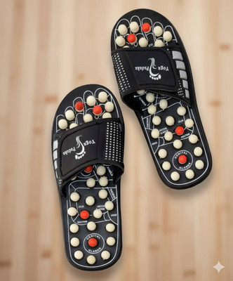 Vornexa Men Slippers(Black , 8)