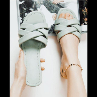 raj-rajeshwari collection Women Slides(Green , 8)