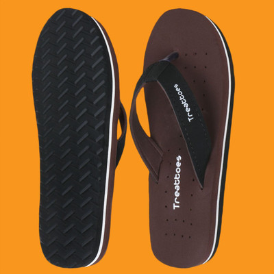 TREATTOES Women Doctor Ortho Care Diabetic Extra Soft Orthopaedic Comfort House Dr Slippers Flip Flops(Brown , 5)