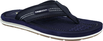 TREKIVA Men Premium Slippers Trendy Comfortable Flexible & Durable, Anti-Skid| TFG-1056 Slippers(Navy , 10)
