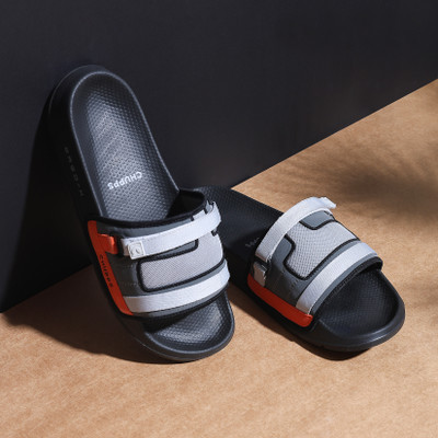 Chupps Men REBEL Ergo-X Slides(Grey, Black , 10)