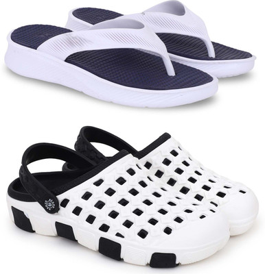Pampy Angel Men Slippers(Blue, Black , 10)