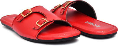 ARIWA Men Slides(Red , 6)
