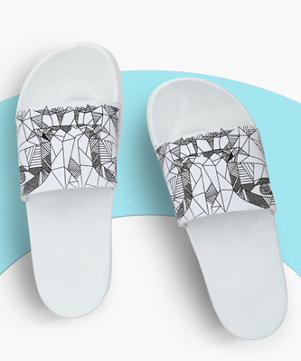 BIRDE Men Stylish Comfortable Lightweight,Men Slipper Slides Slides(White , 6)