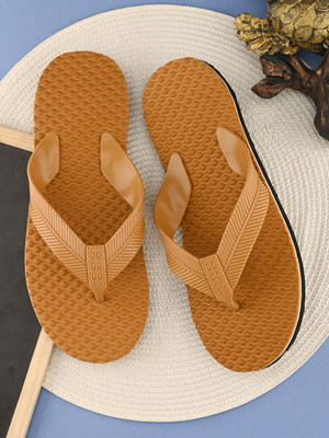 Unity Walk Men Hawai Chappal | Slides | Slipper | Slides| Flip Flops(Tan , 9)