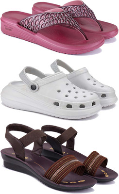 Pennen Women Flip Flops(Brown , 8)