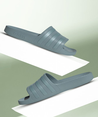 ADIDAS Men ADILETTE AQUA Slides(Grey , 4)