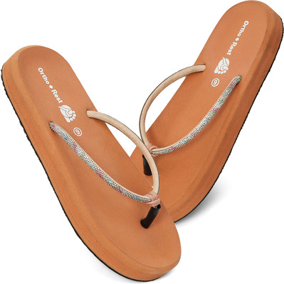 Ortho + Rest Women House Slipper Ortho Care Dr Orthopaedic Diabetic Comfortable MCR Flat Flip Flops(Tan , 4) Ortho + Rest Women House Slipper Ortho Care Dr Orthopaedic Diabetic Comfortable MCR Flat Flip Flops(Tan , 4)