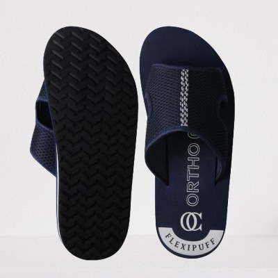 ORTHO CLUB Men Flip Flops(Blue , 12)