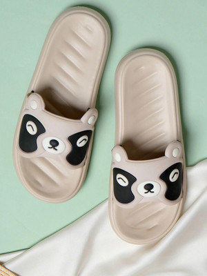 TRASE Women Flip Flops(Beige , 7)