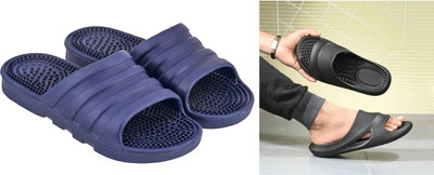 ventus Men Flip Flops(Blue, Black , 7)