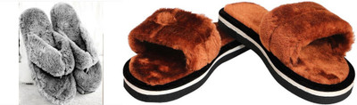 rexizone Women Slides(Maroon, Brown , 5)