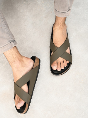 APPELON Men Sandals(Olive , 9)