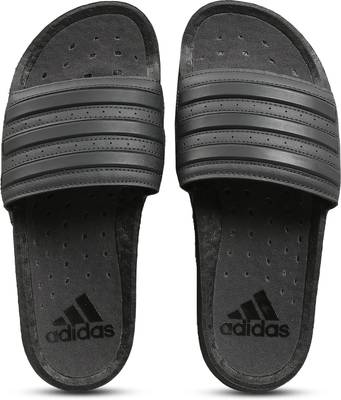 Adidas men's adilette boost slides triple black discount