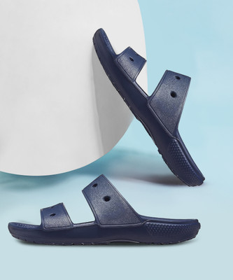 CROCS Men ClassicCSandal Slides(Navy , 8 UK/India)