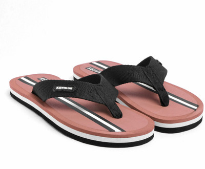 KETIKOE Men Flip Flops(Pink , 7)