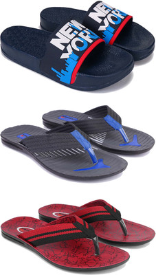 Pennen Men Slippers(Red , 6)