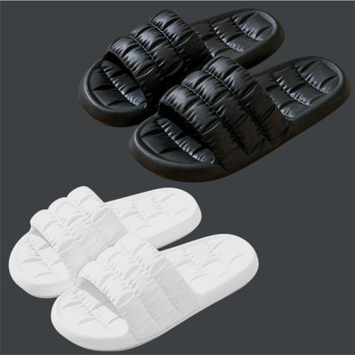 Dee Rook Men Slides(Black, White , 6)