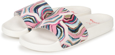 yoho Women Tropica Printed Comfortable Women Slides Stylish & Waterproof | Ladies Slippers Slides(Multicolor , 6)