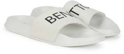 United Colors of Benetton Men Slides(White , 11)