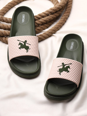 CANTABIL Men Slides(Beige , 8)