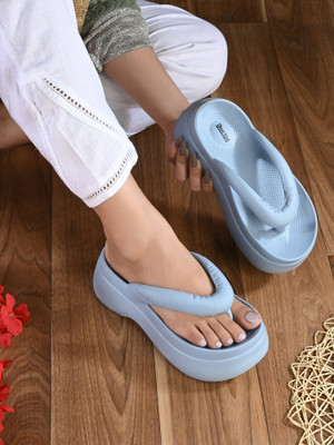 Footup Women Newly Launch | Classic Ultra Soft | Cushion | Comfortable|Premium|Stylish|Trendy Slippers(Blue , 5)