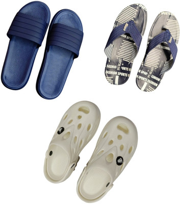 BLIBBERS Men Slippers(Blue, Blue, White , 9)
