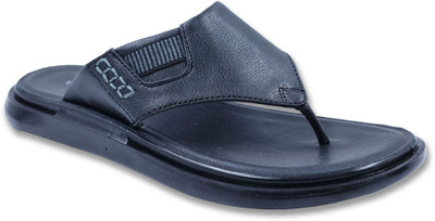 TREKIVA Men Premium Slippers Trendy Comfortable Flexible & Durable, Anti-Skid| TPG-3003 Flip Flops(Black , 9)