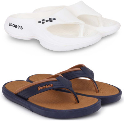 Kapani Fashion Men Slippers(White, Brown , 7)