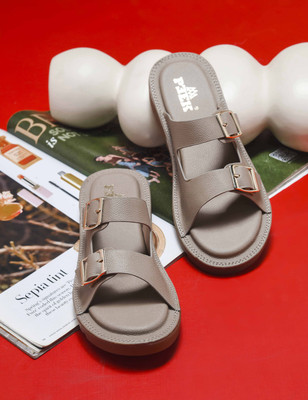 PEEK Women Flats(Khaki , 4)