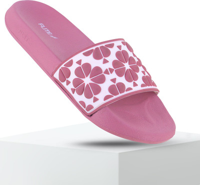 FLITE Women Slides(Purple, White , 7)
