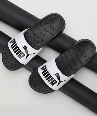 PUMA Men Slides(Black , 7)