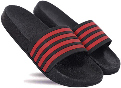 aadi Men Men's Red Synthetic Leather Daily Casual Slider Slides(Red , 6)