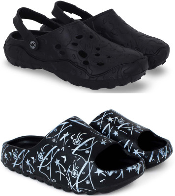 Kapani Fashion Men Clogs(Black, Black , 6)