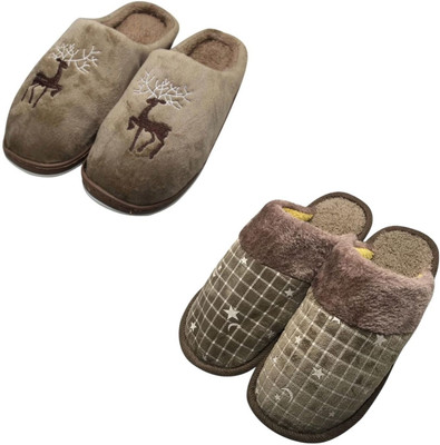 Mahi Enterprises Men Flip Flops(Beige, Brown , 6)