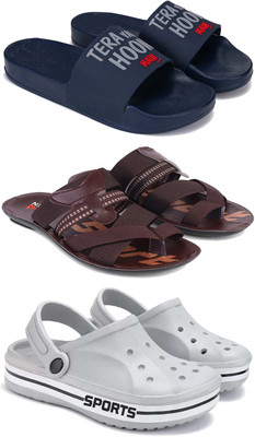 DRACKFOOT Men Slippers(Grey , 6)