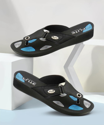 FLITE Women Slippers(Black, Black , 6)