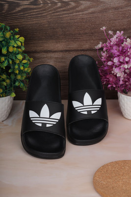 TAGLINE Men Flip Flops(Black , 8)