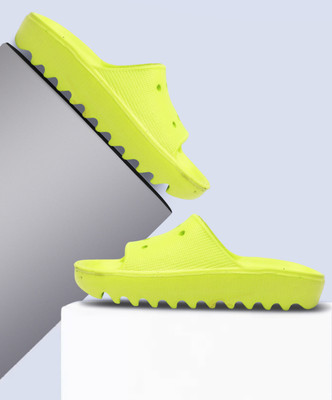 Fuliva Men Slides(Green , 9)